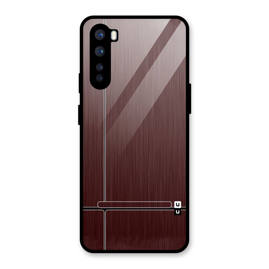 Dark Maroon Classic Design Glass Back Case for OnePlus Nord