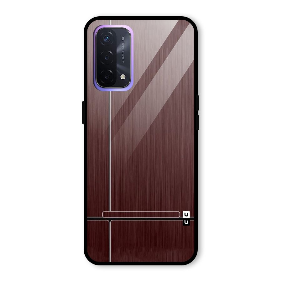 Dark Maroon Classic Design Glass Back Case for Oppo A74 5G