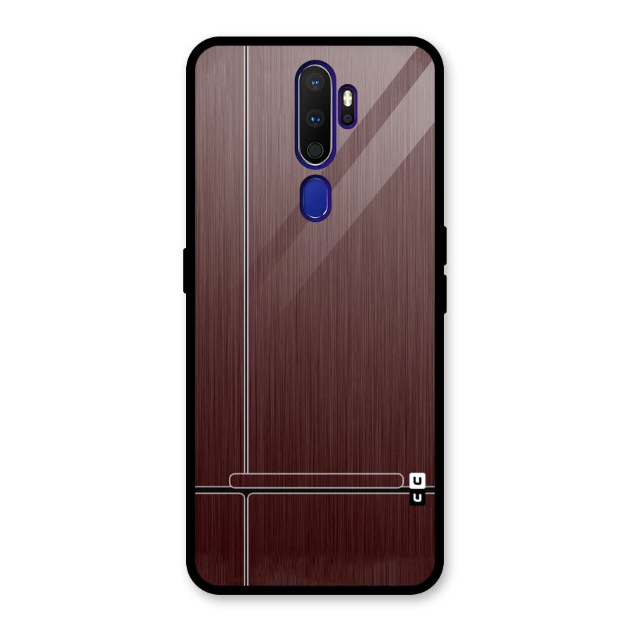 Dark Maroon Classic Design Glass Back Case for Oppo A9 (2020)