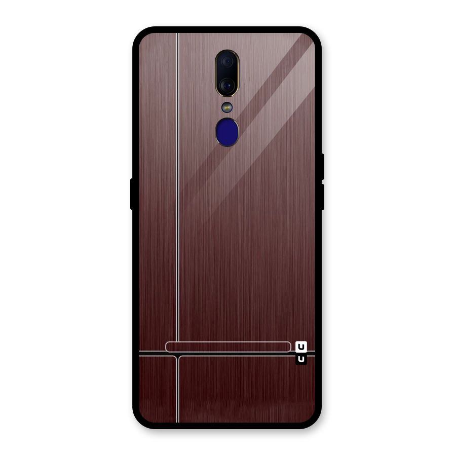 Dark Maroon Classic Design Glass Back Case for Oppo F11
