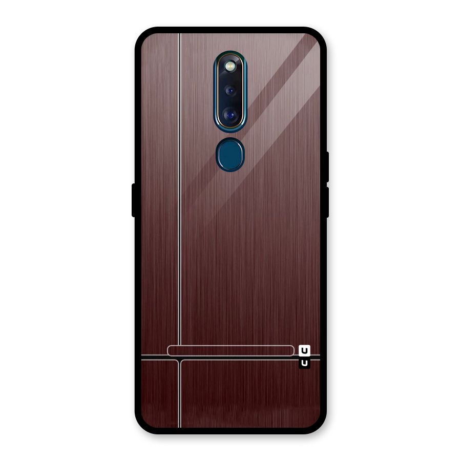 Dark Maroon Classic Design Glass Back Case for Oppo F11 Pro