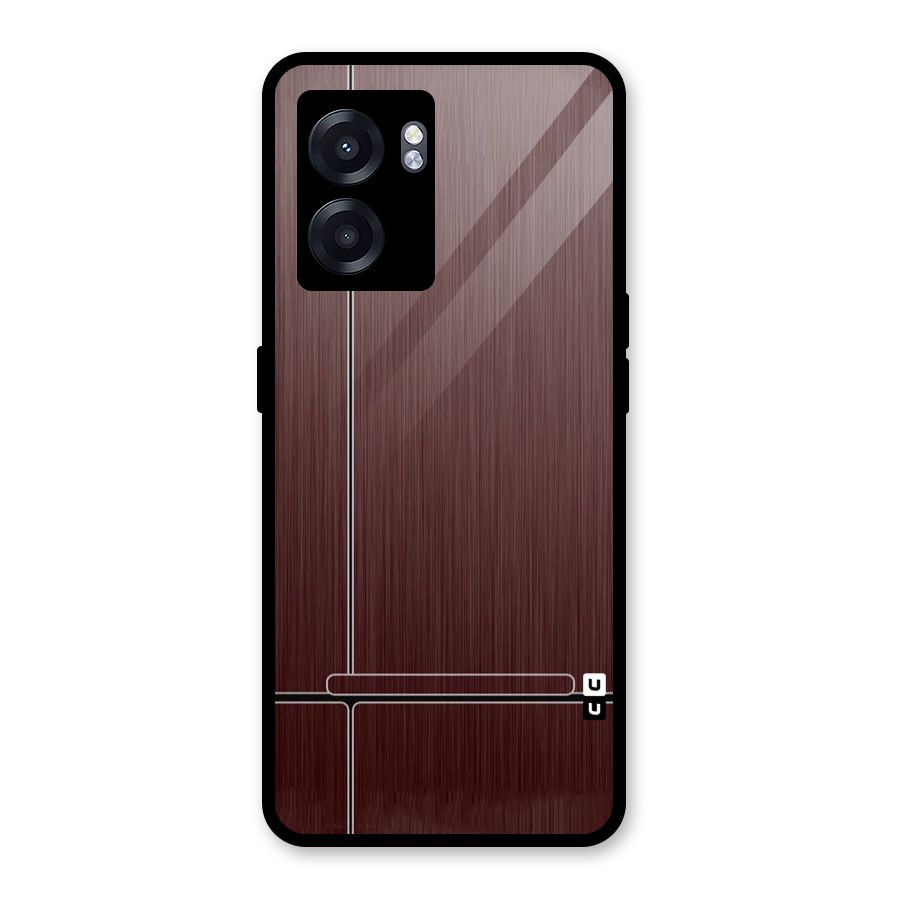Dark Maroon Classic Design Glass Back Case for Oppo K10 (5G)