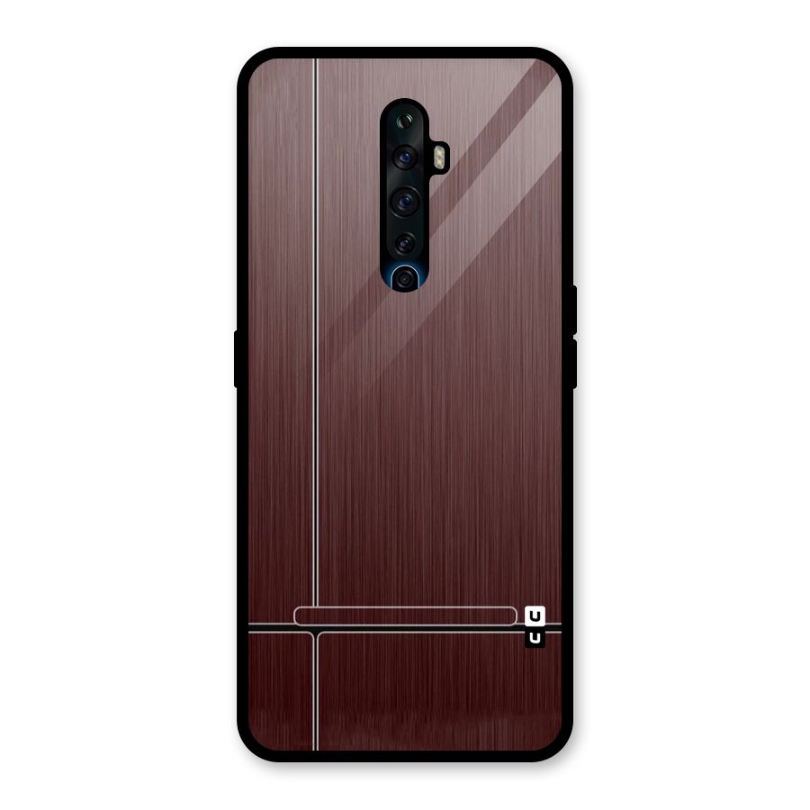 Dark Maroon Classic Design Glass Back Case for Oppo Reno2 Z