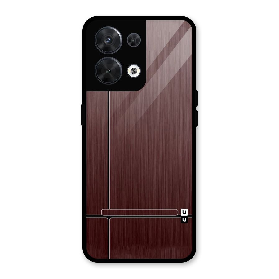 Dark Maroon Classic Design Glass Back Case for Oppo Reno8 5G
