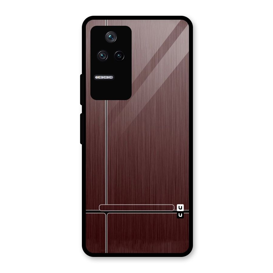 Dark Maroon Classic Design Glass Back Case for Poco F4 5G