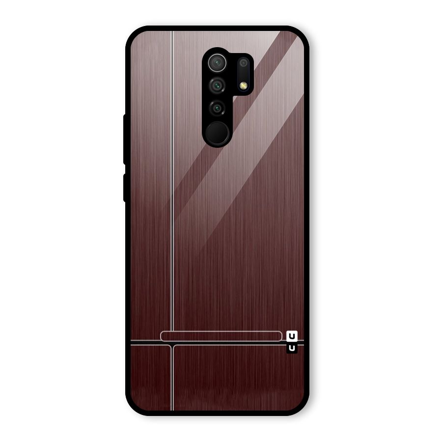 Dark Maroon Classic Design Glass Back Case for Poco M2