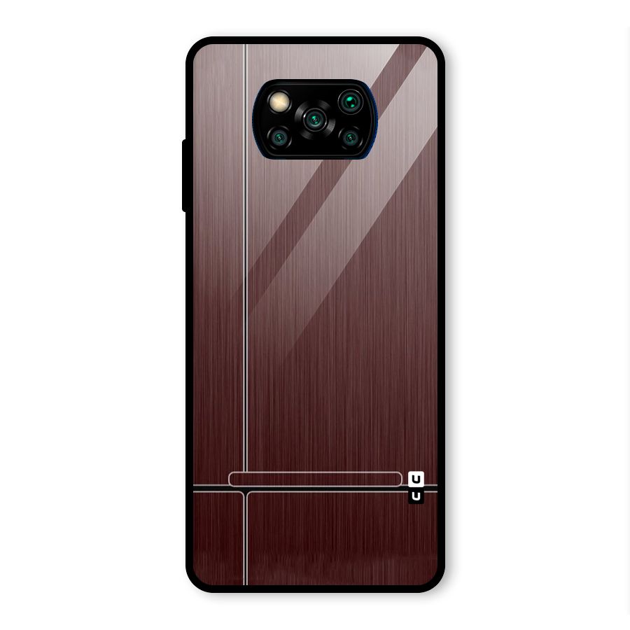 Dark Maroon Classic Design Glass Back Case for Poco X3 Pro