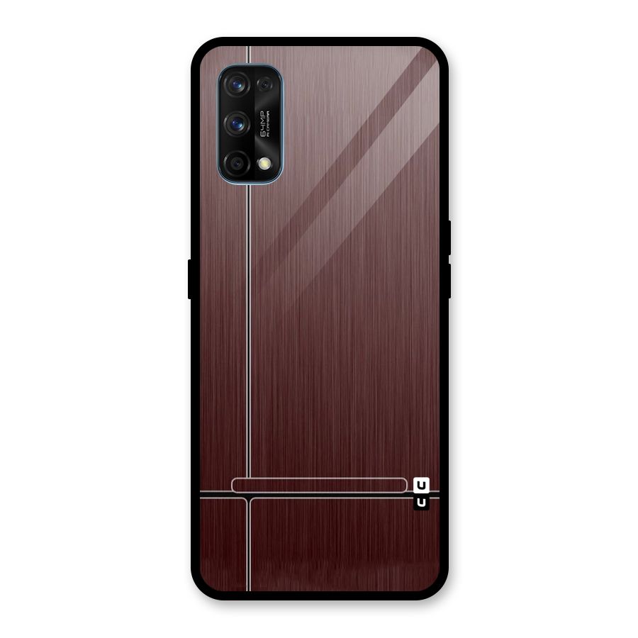 Dark Maroon Classic Design Glass Back Case for Realme 7 Pro