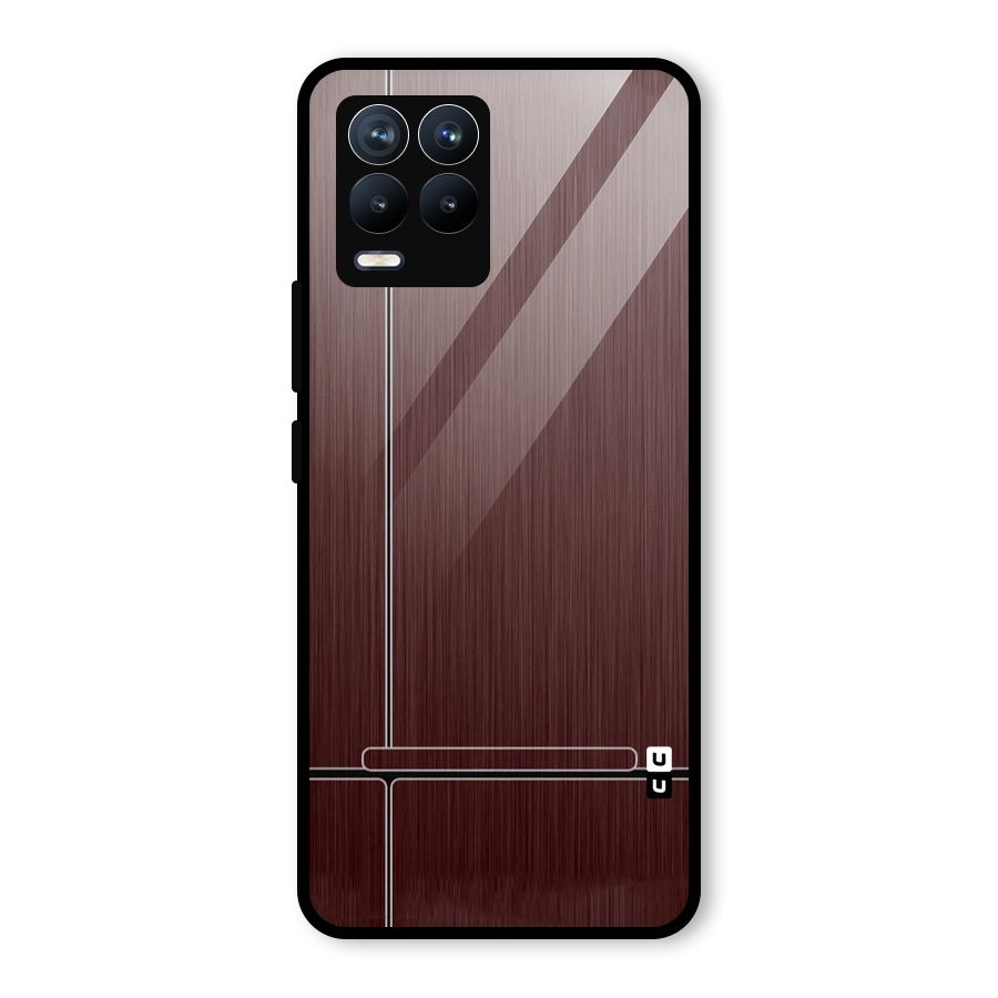 Dark Maroon Classic Design Glass Back Case for Realme 8 Pro