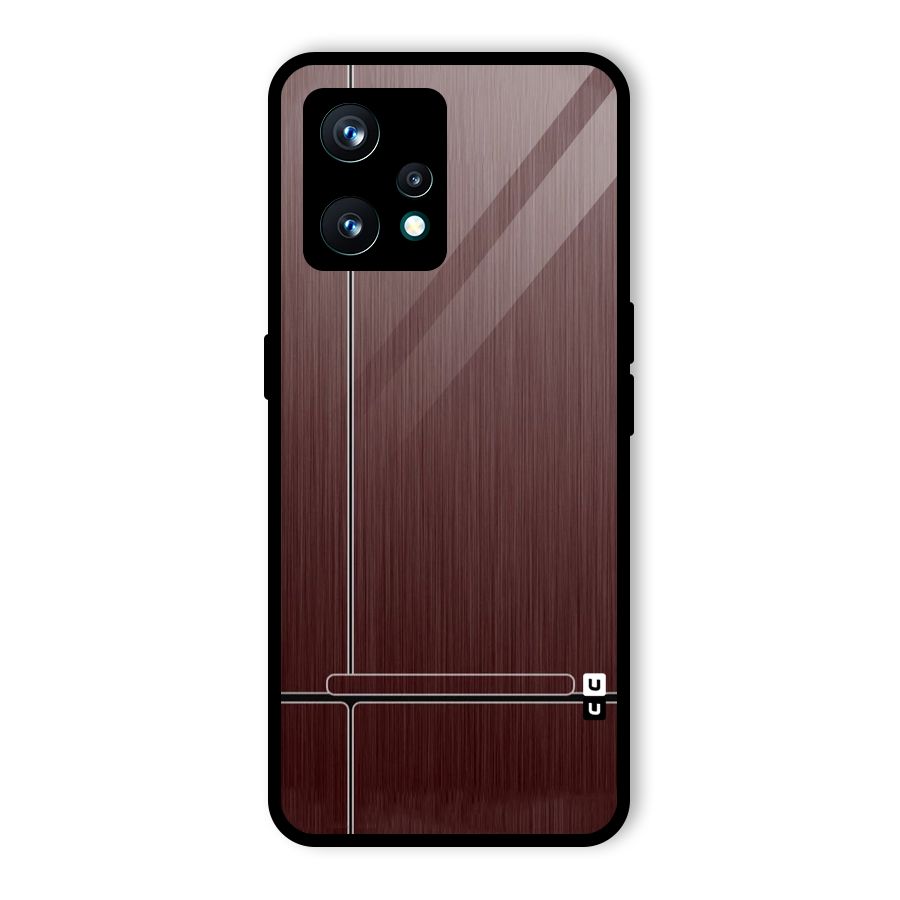 Dark Maroon Classic Design Glass Back Case for Realme 9 Pro Plus 5G