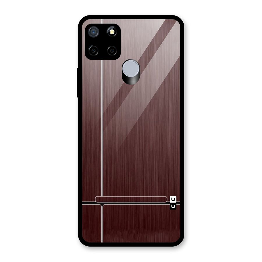 Dark Maroon Classic Design Glass Back Case for Realme C15