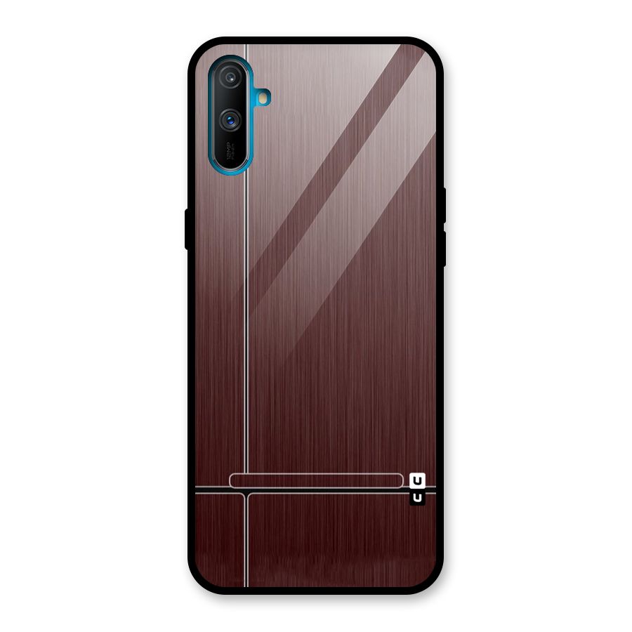 Dark Maroon Classic Design Glass Back Case for Realme C3