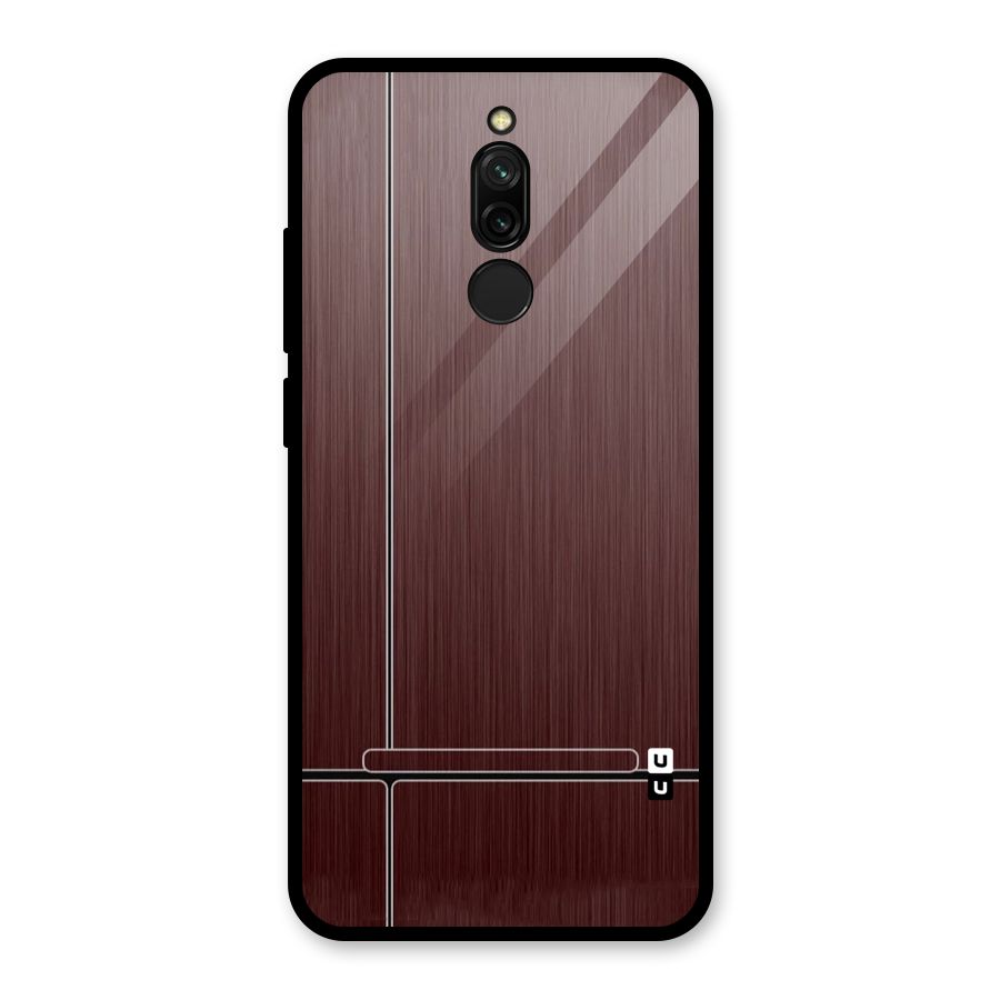 Dark Maroon Classic Design Glass Back Case for Redmi 8