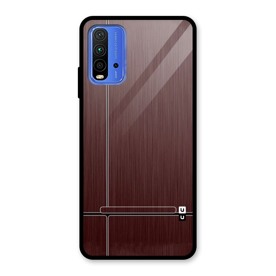Dark Maroon Classic Design Glass Back Case for Redmi 9 Power