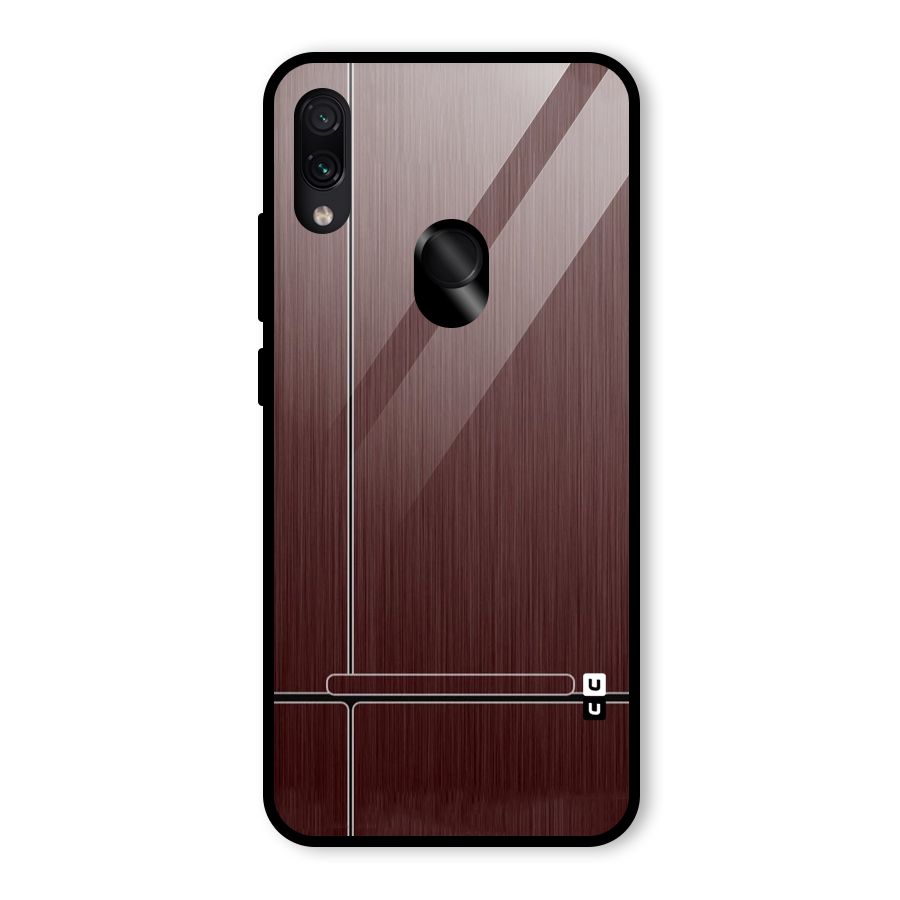 Dark Maroon Classic Design Glass Back Case for Redmi Note 7