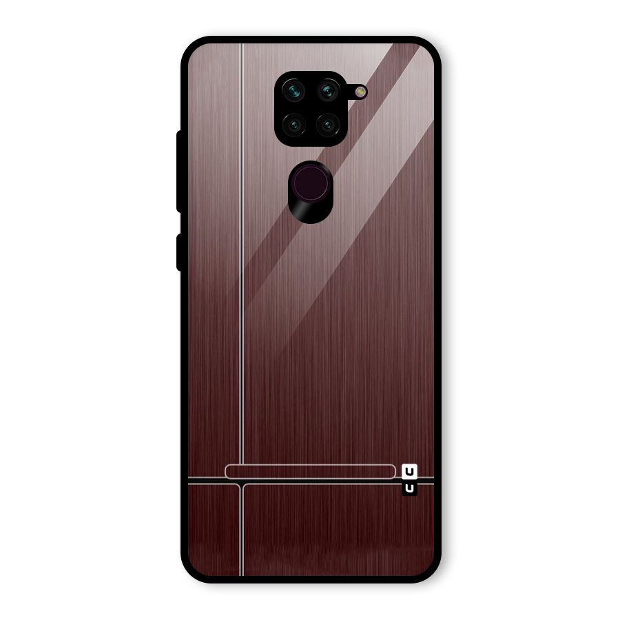 Dark Maroon Classic Design Glass Back Case for Redmi Note 9