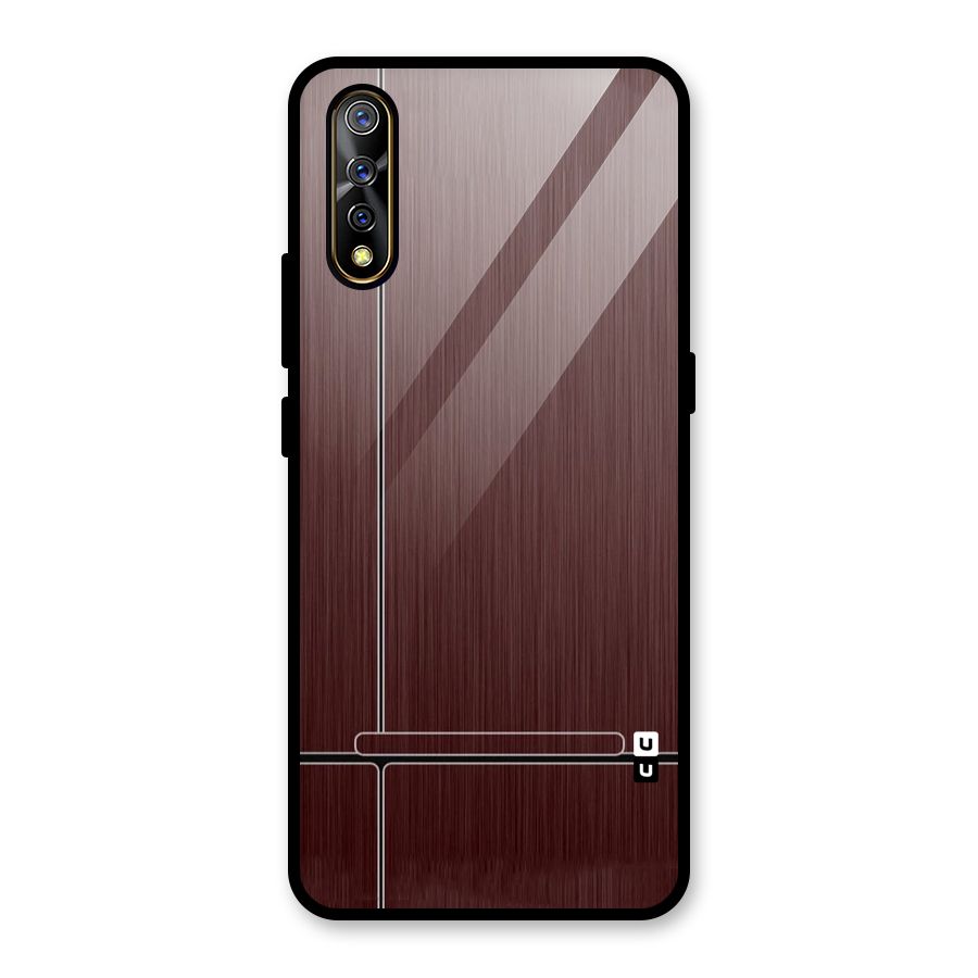 Dark Maroon Classic Design Glass Back Case for Vivo S1