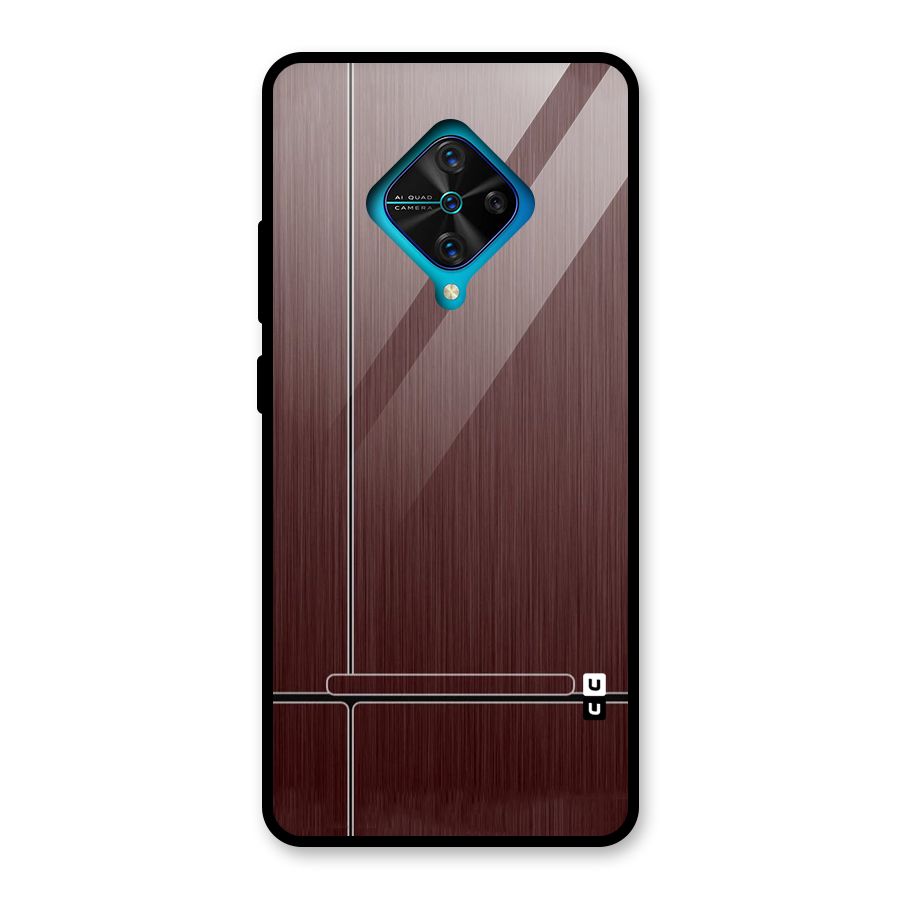 Dark Maroon Classic Design Glass Back Case for Vivo S1 Pro