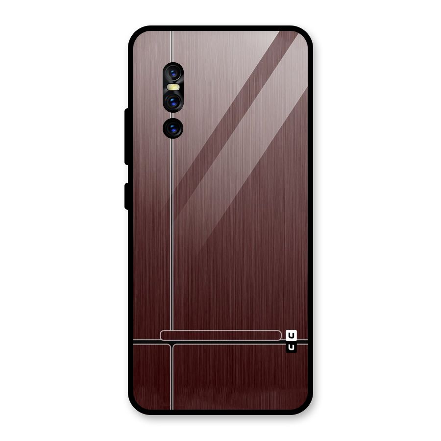 Dark Maroon Classic Design Glass Back Case for Vivo V15 Pro