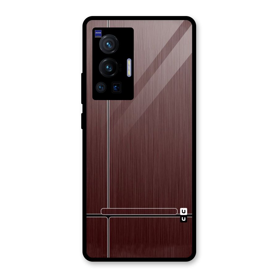 Dark Maroon Classic Design Glass Back Case for Vivo X70 Pro