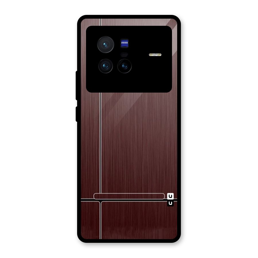 Dark Maroon Classic Design Glass Back Case for Vivo X80