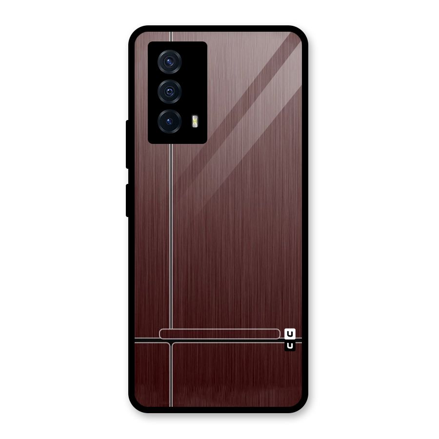 Dark Maroon Classic Design Glass Back Case for Vivo iQOO Z5