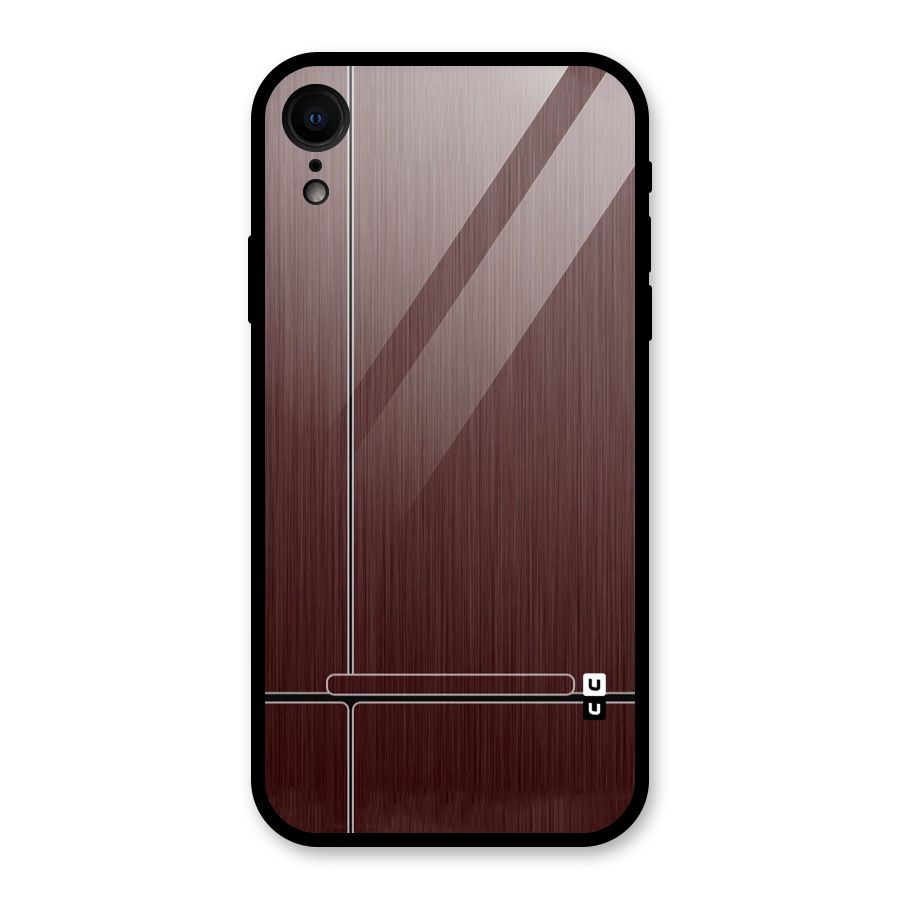 Dark Maroon Classic Design Glass Back Case for XR