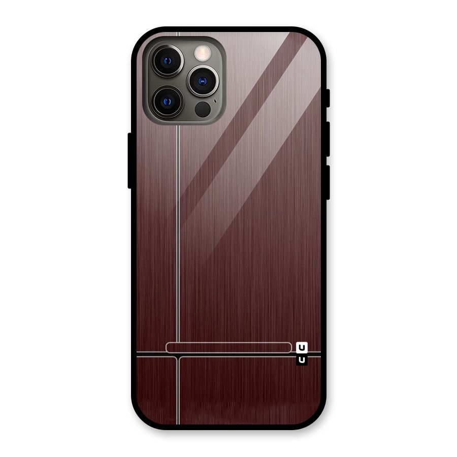 Dark Maroon Classic Design Glass Back Case for iPhone 12 Pro