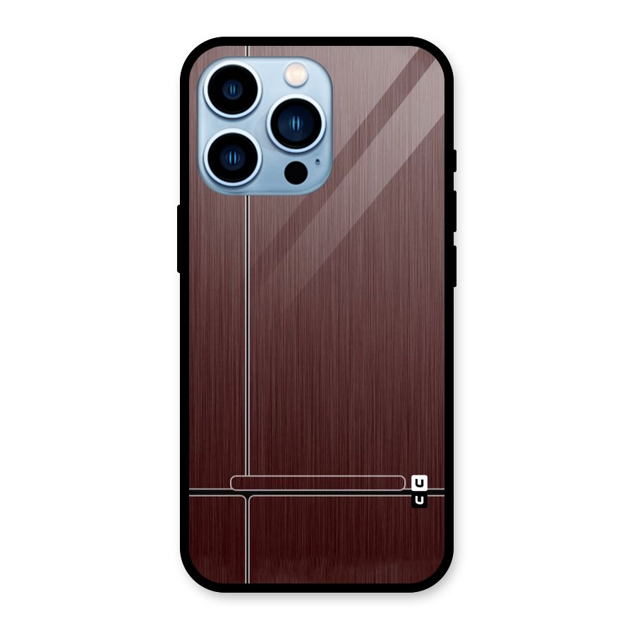 Dark Maroon Classic Design Glass Back Case for iPhone 13 Pro