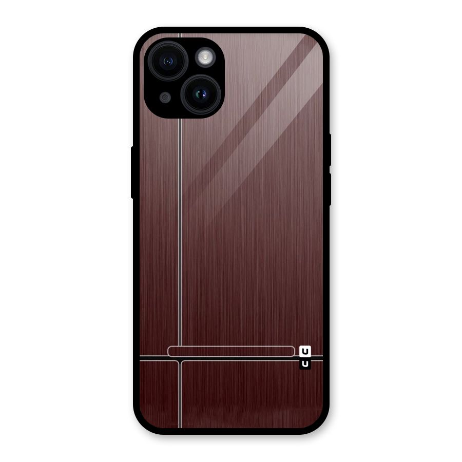 Dark Maroon Classic Design Glass Back Case for iPhone 14