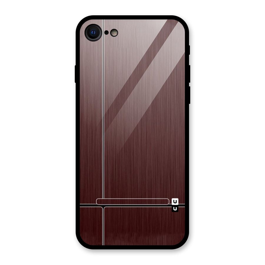 Dark Maroon Classic Design Glass Back Case for iPhone SE 2022