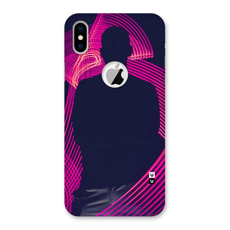 Dark Night DJ Back Case for iPhone X Logo Cut