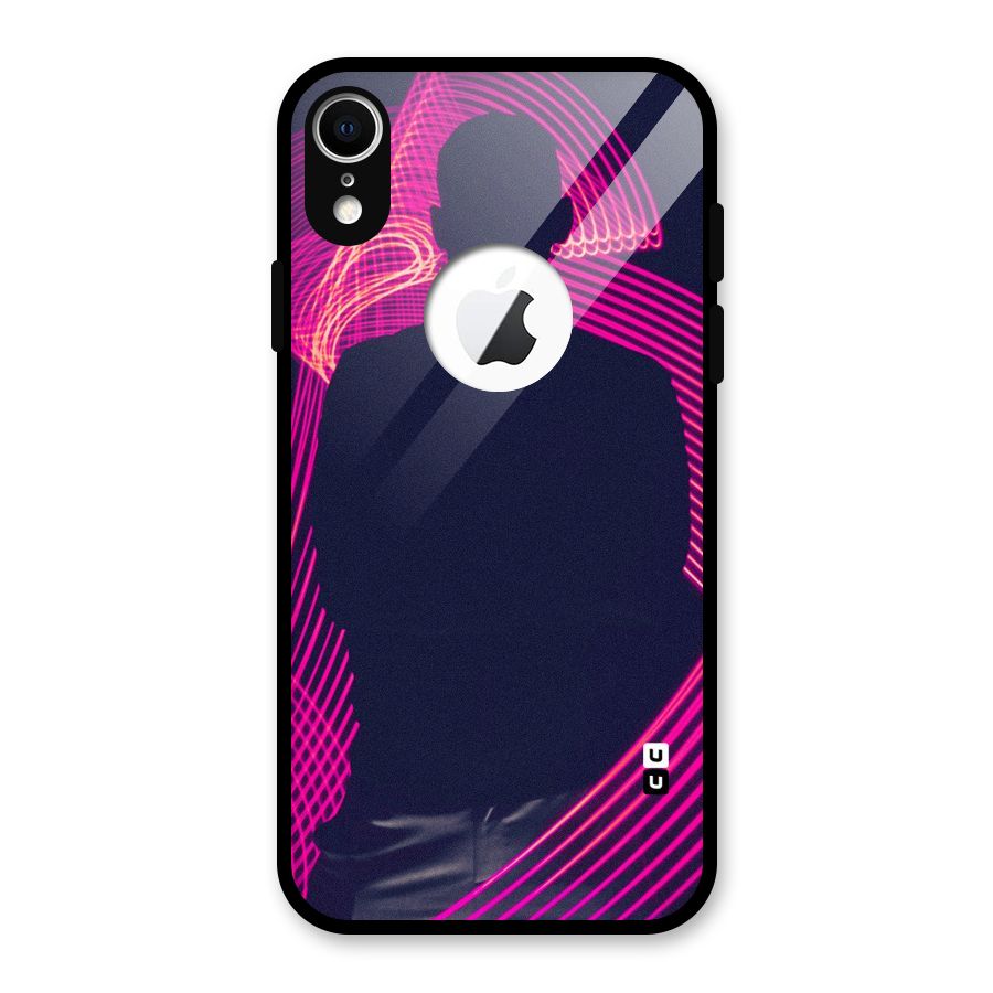 Dark Night DJ Glass Back Case for iPhone XR Logo Cut
