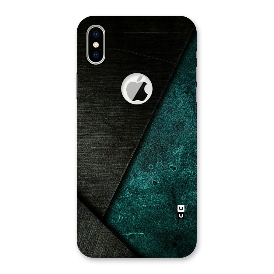 Dark Olive Green Back Case for iPhone XS Logo Cut