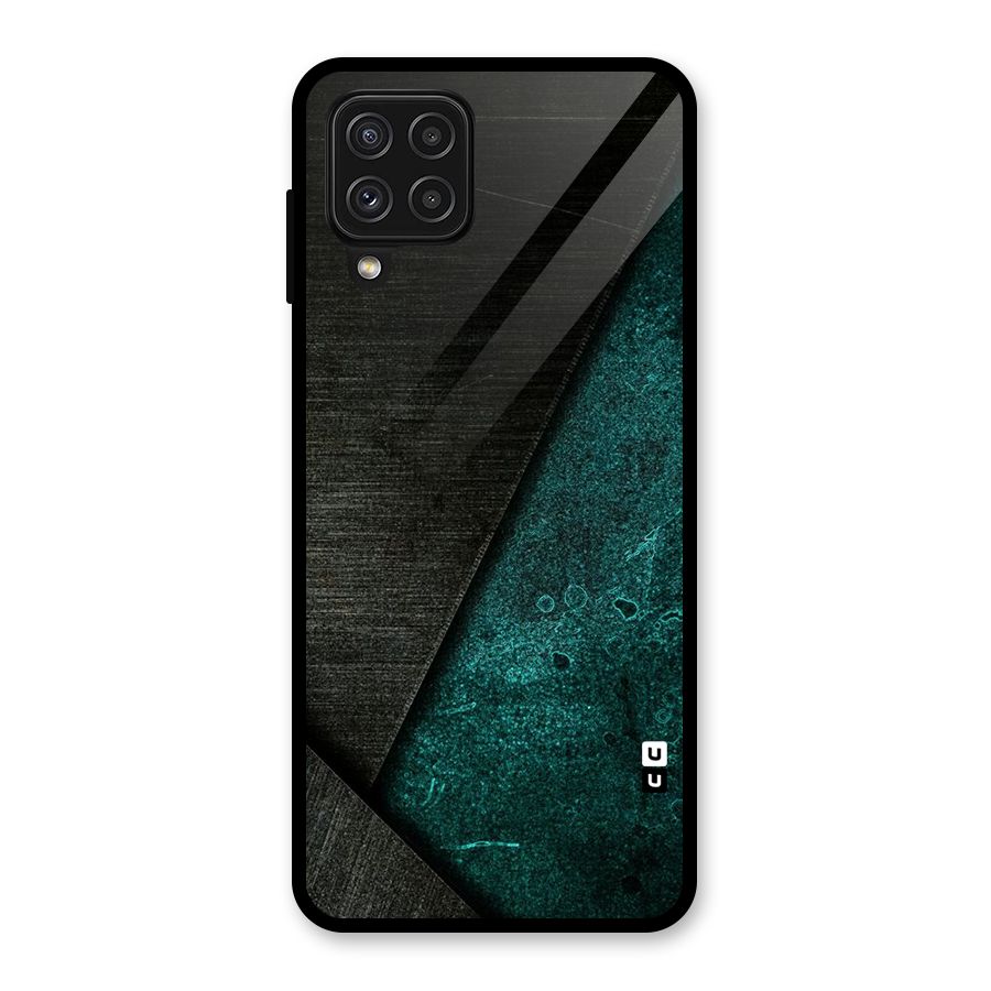 Dark Olive Green Glass Back Case for Galaxy A22 4G