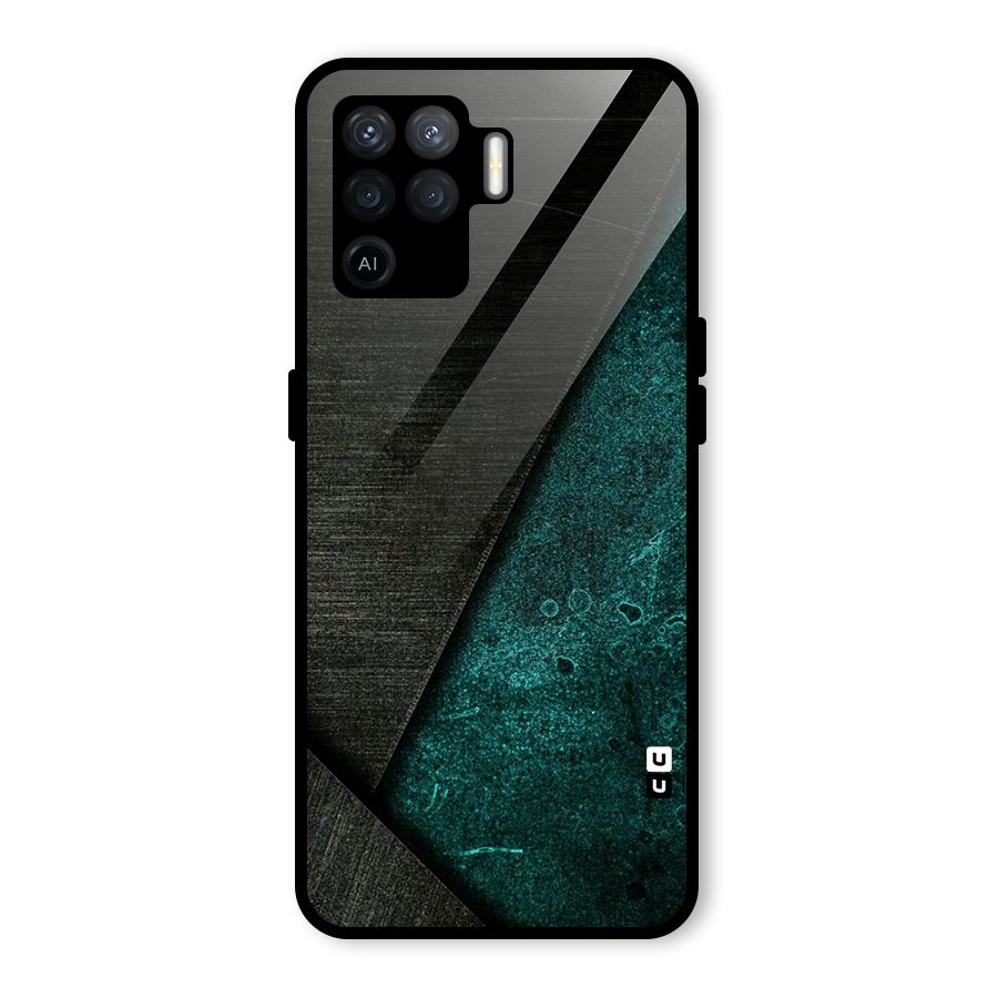 Dark Olive Green Glass Back Case for Oppo F19 Pro