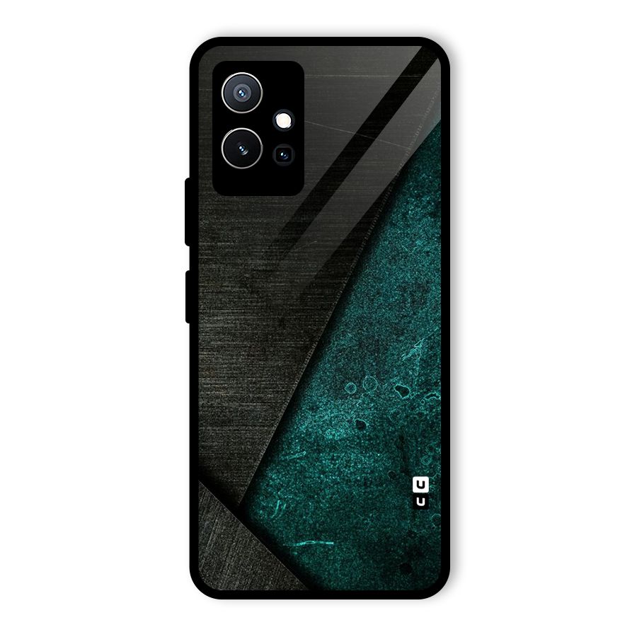 Dark Olive Green Glass Back Case for Vivo T1 5G