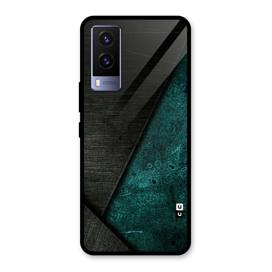Dark Olive Green Glass Back Case for Vivo V21e 5G