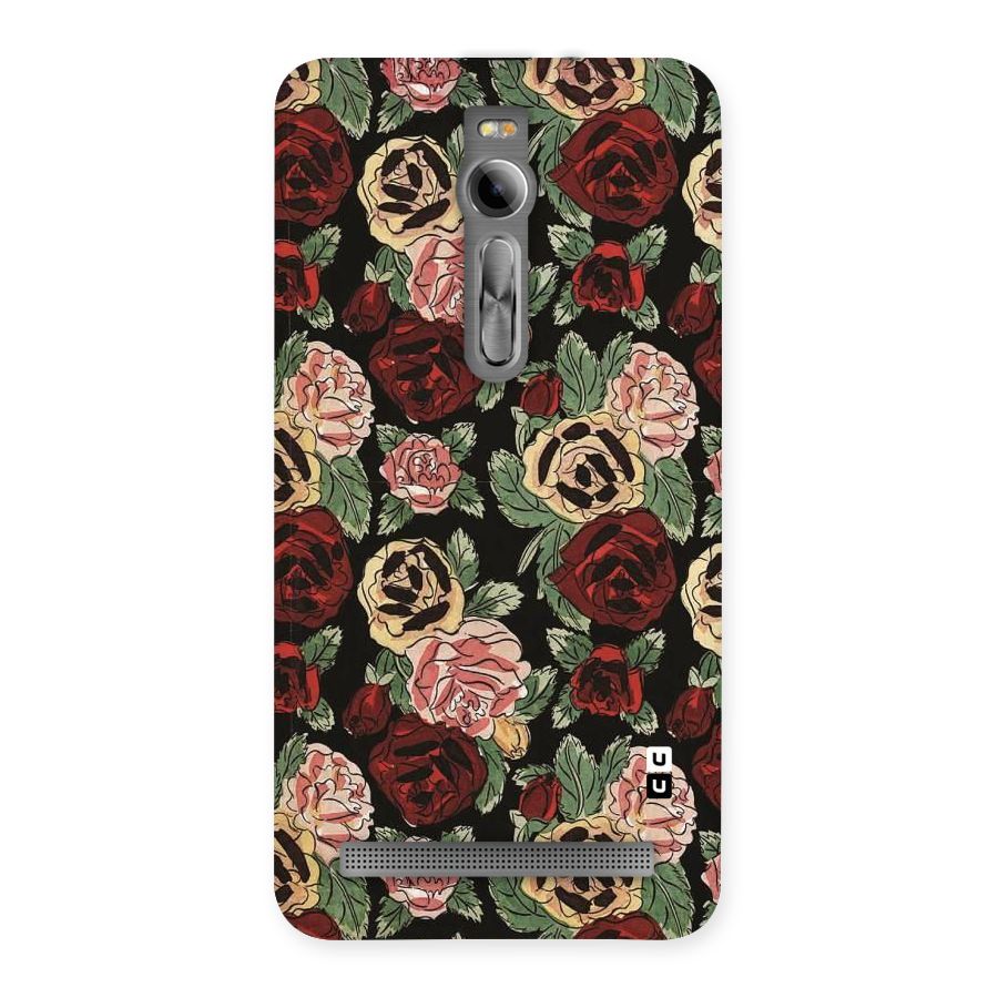 Dark Pastel Flowers Back Case for Asus Zenfone 2