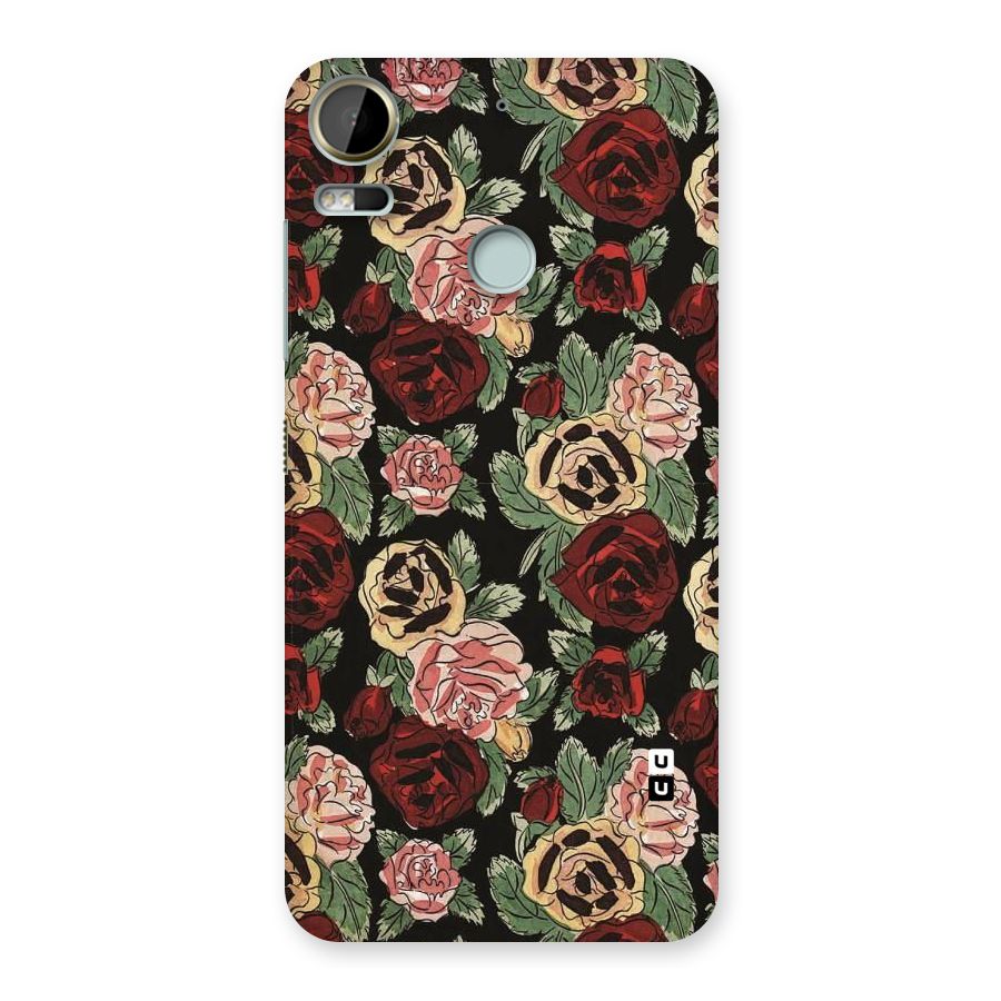 Dark Pastel Flowers Back Case for Desire 10 Pro