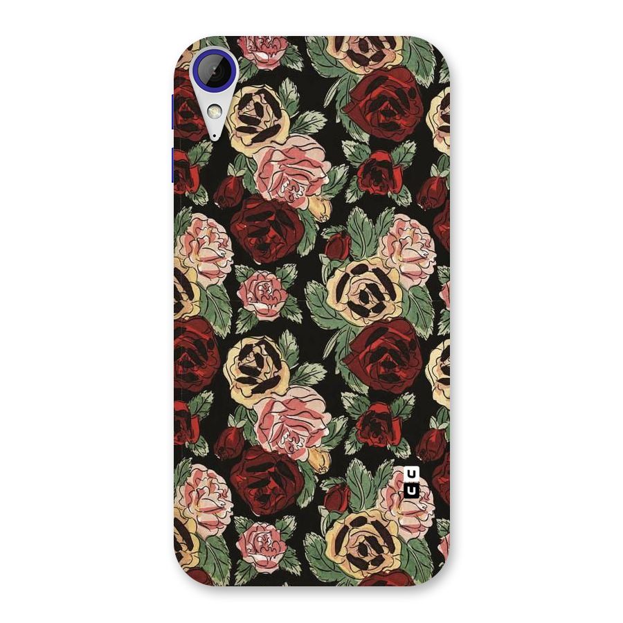Dark Pastel Flowers Back Case for Desire 830