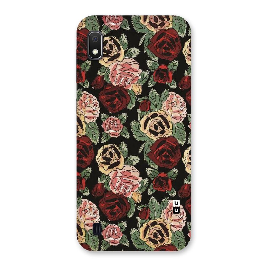 Dark Pastel Flowers Back Case for Galaxy A10