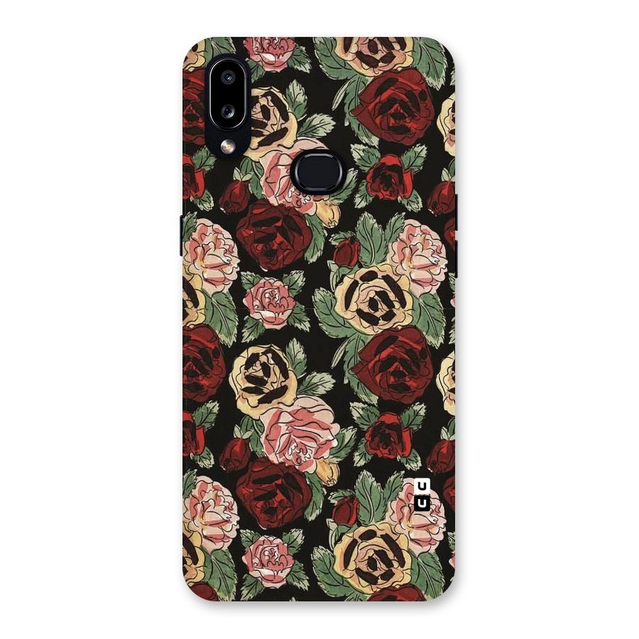 Dark Pastel Flowers Back Case for Galaxy A10s