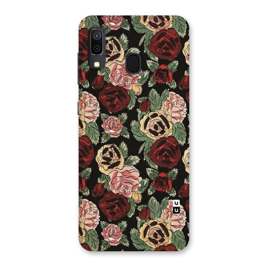 Dark Pastel Flowers Back Case for Galaxy A30