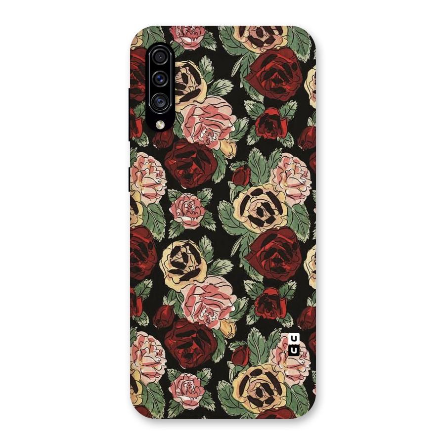 Dark Pastel Flowers Back Case for Galaxy A30s
