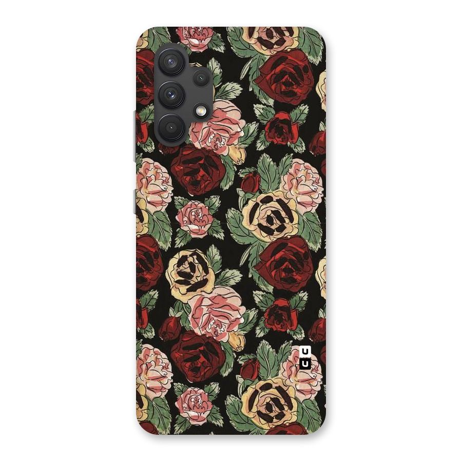 Dark Pastel Flowers Back Case for Galaxy A32