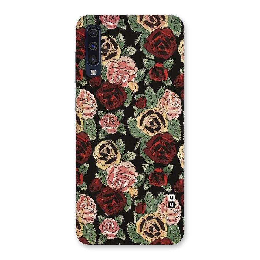 Dark Pastel Flowers Back Case for Galaxy A50s
