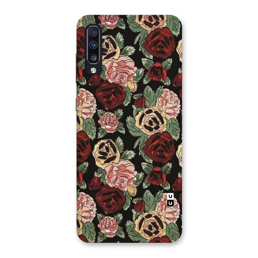 Dark Pastel Flowers Back Case for Galaxy A70