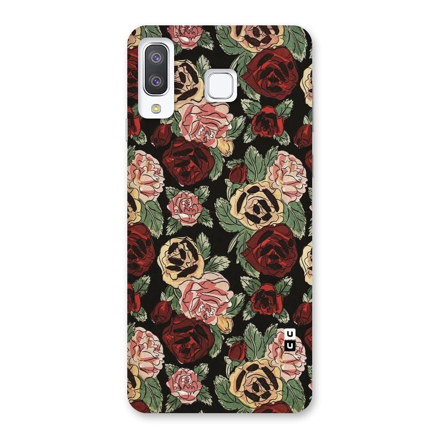 Dark Pastel Flowers Back Case for Galaxy A8 Star