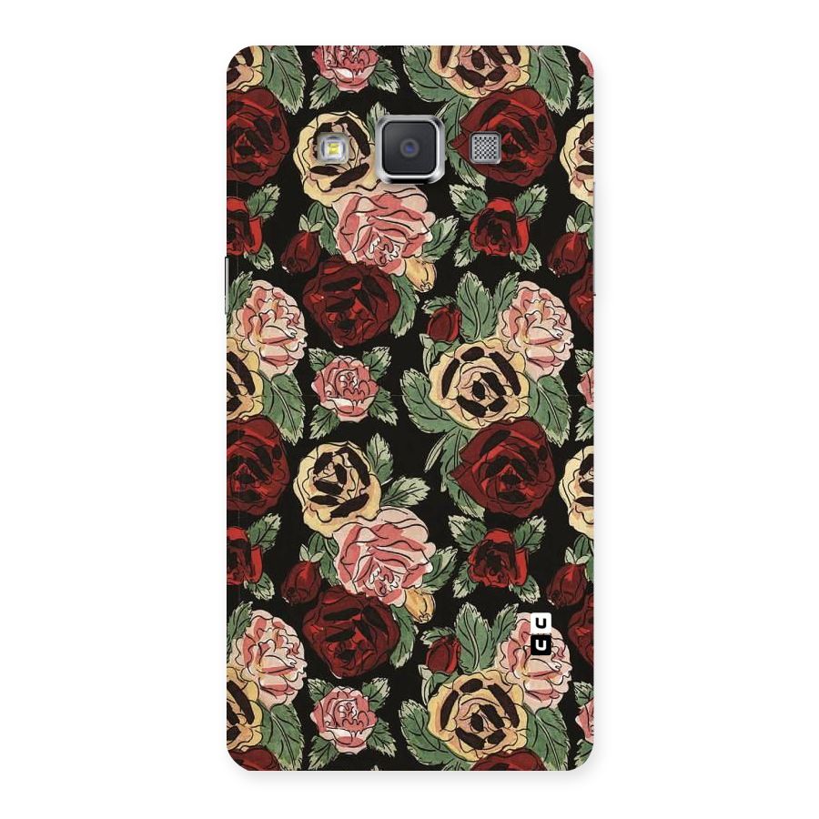 Dark Pastel Flowers Back Case for Galaxy Grand 3